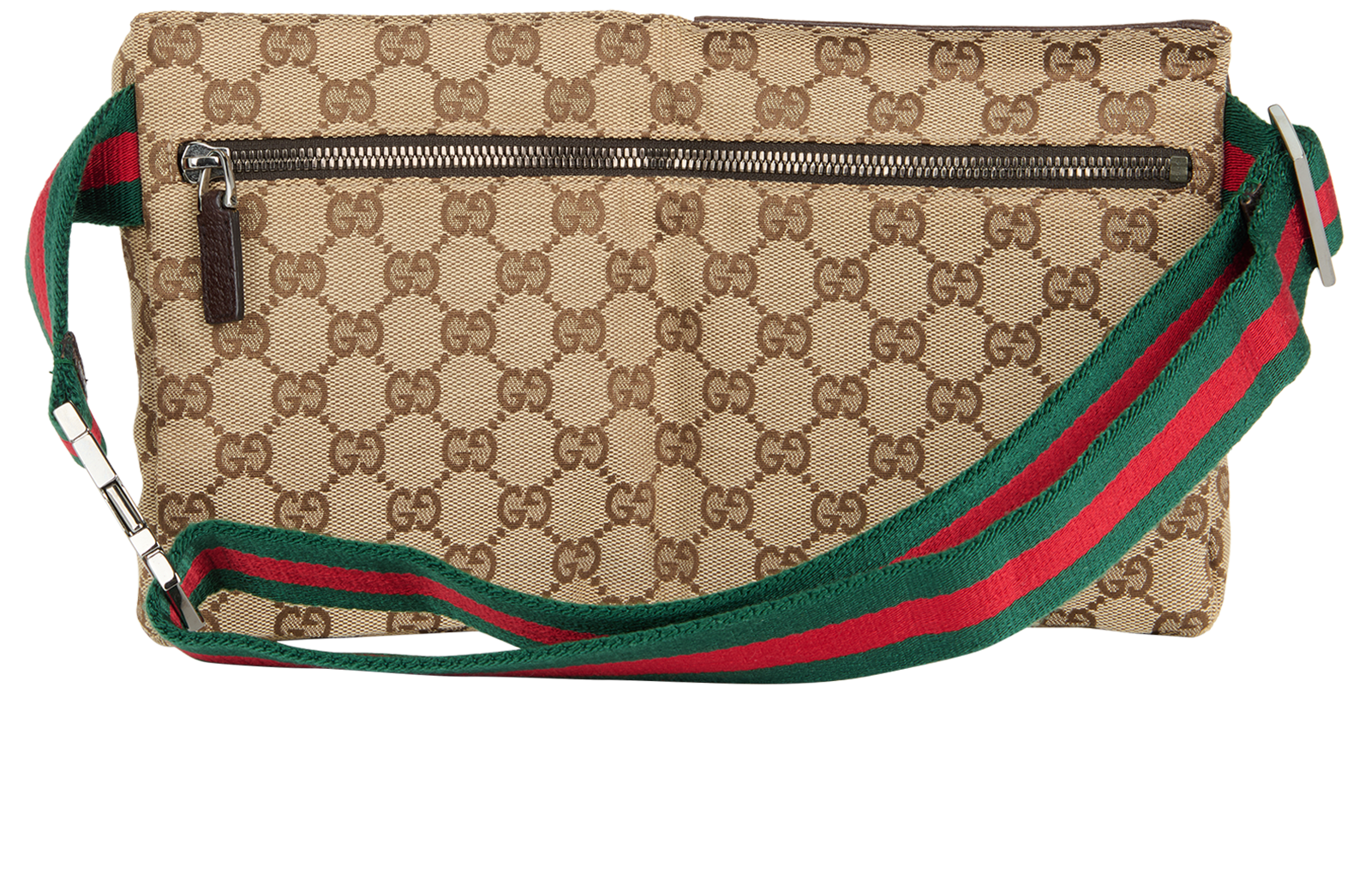GG Belt Bag, &pound;350, Handbags, Brown, Canvas, Back view